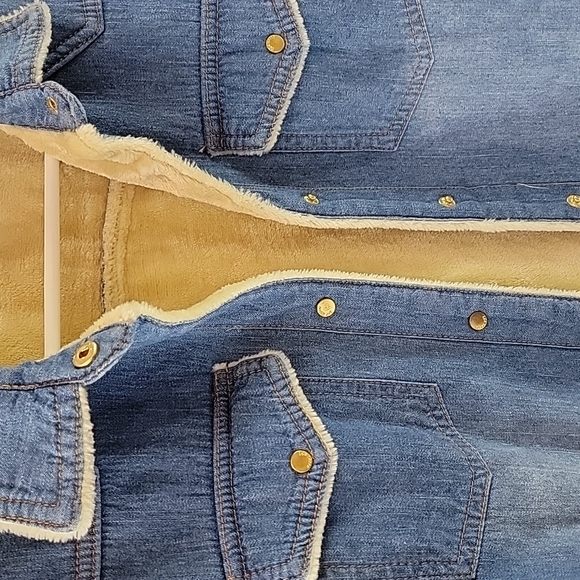 Pink Ripple Jean Jacket size small - Picture 3 of 6